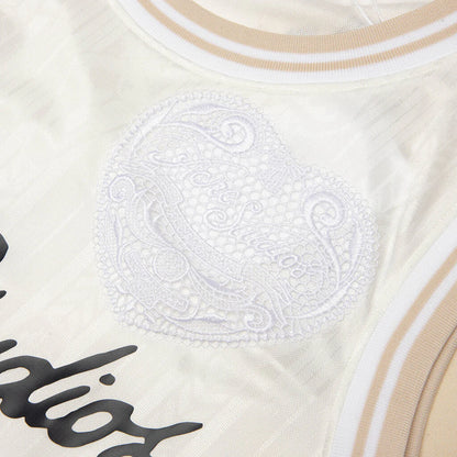 Sports Jersey Tank Top White