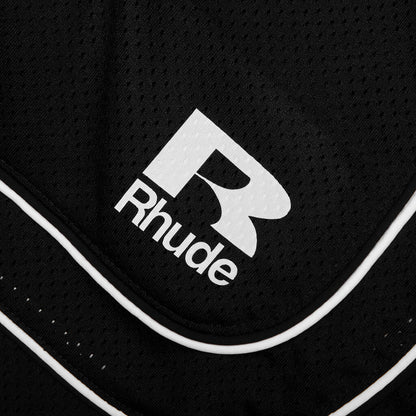 Baggy Mesh Basketball Short Black White