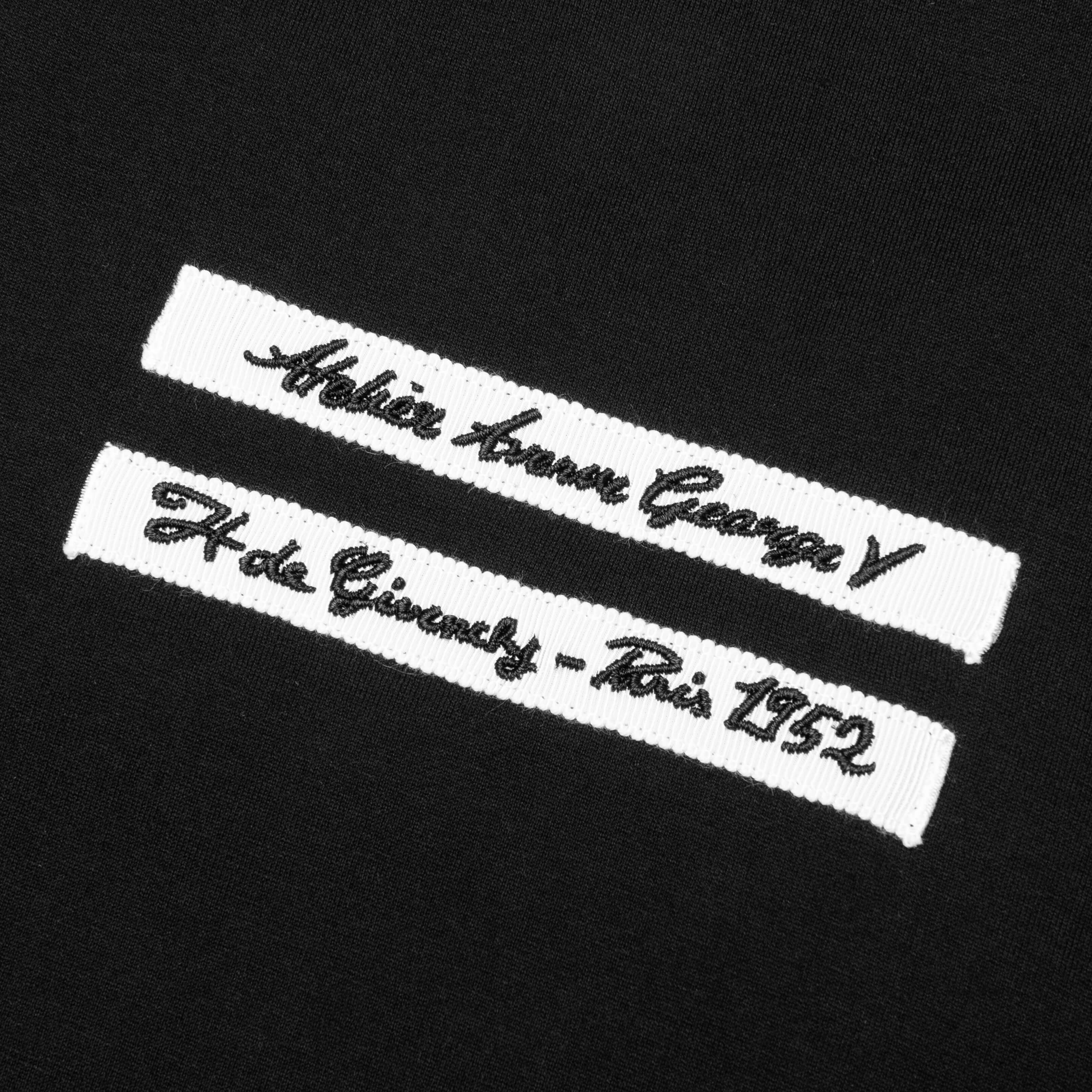 Gros Grain in Cotton T Shirt Black