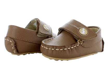 Zapatos Mocasines Miniburbujas Camel para Niño