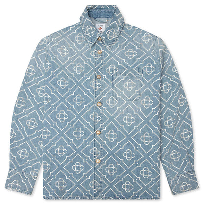 Pearl Monogram Denim Shirt Pearl