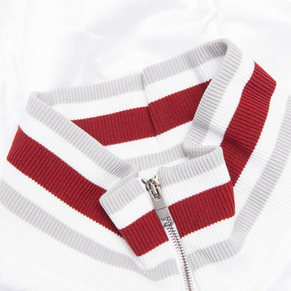 1952 Shiny Raglan Bomber Jacket White