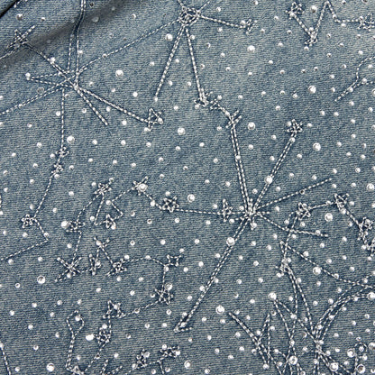 20K Zodiac Diamond Denim Pants Blue