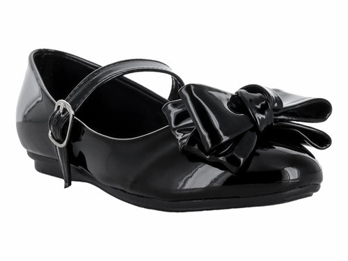 Zapatos Planos Genesis Charol Negro para Niña