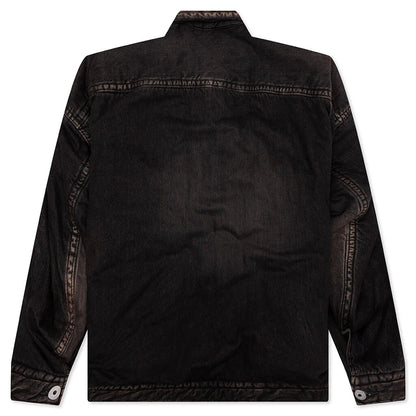 Puffer Denim Jacket Black