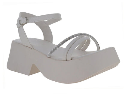 Sandalias Luna Rosa Plataforma Color Latte para Mujer