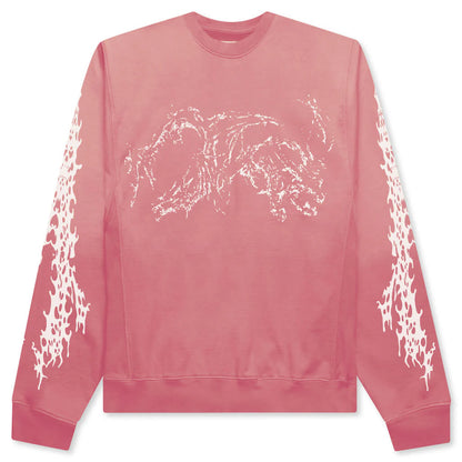 Feature x D R G N Huo Crewneck Faded Red