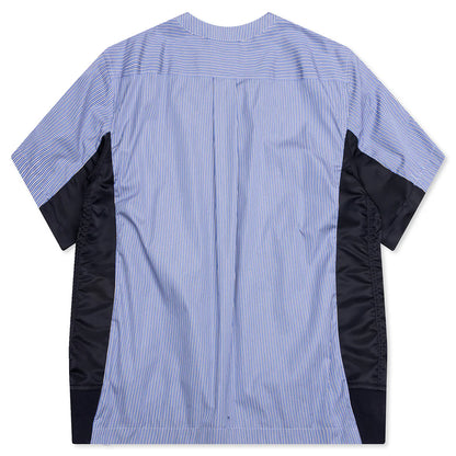Cotton Poplin Pullover Blue Stripe