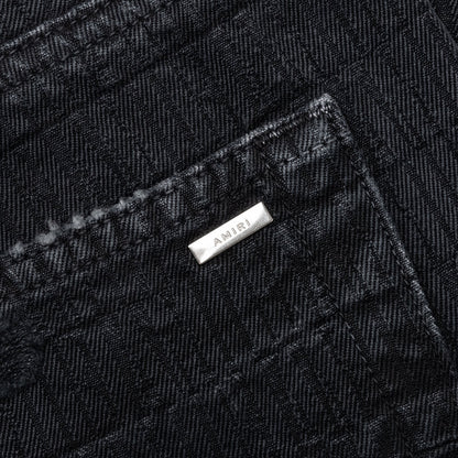 Jacquard Carpenter Jean Faded Black