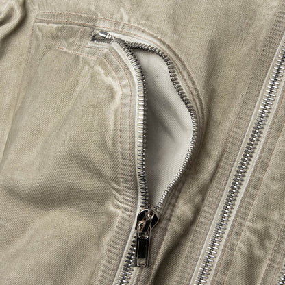 Bauhaus Flight Denim Bomber Jacket Sand