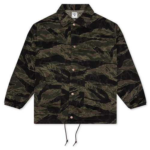 Coach Jacket Skull Quilting Tiger Camo