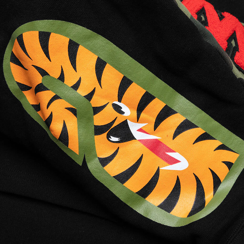 1st Camo Swarovski Shark Full Zip Hoodie Black