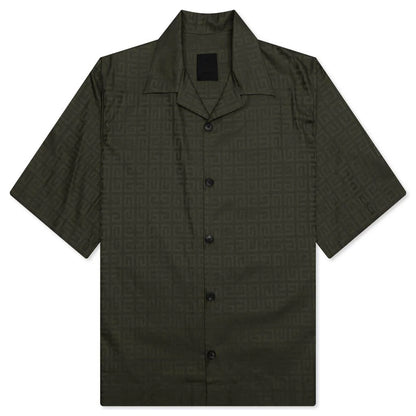 Boxy Fit Hawaiian Shirt Khaki