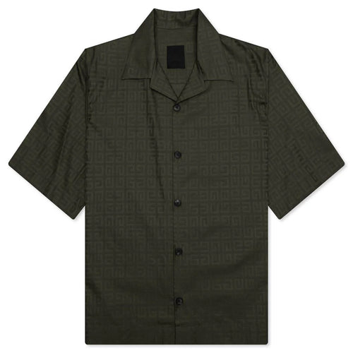 Boxy Fit Hawaiian Shirt Khaki