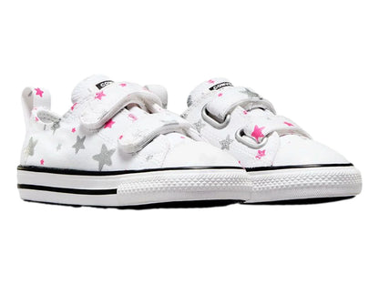 Tenis Converse Chuck Taylor All Star Easy On Blanco y Rosa para Niña