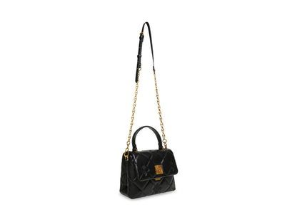 Bolso de Hombro Steve Madden Brutus Negro y Dorado para Mujer