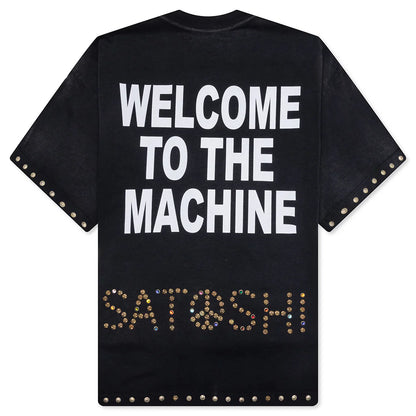Welcome To The Machine Tee Washed Black