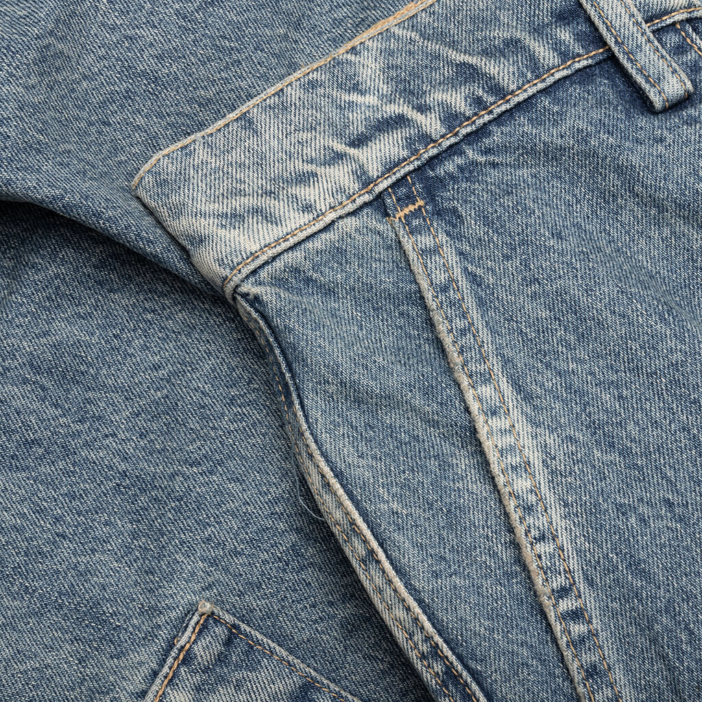 Denim Logo Cargos Light Wash