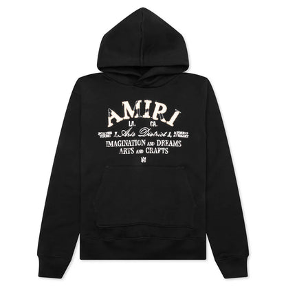 Distressed Arts District Hoodie Black