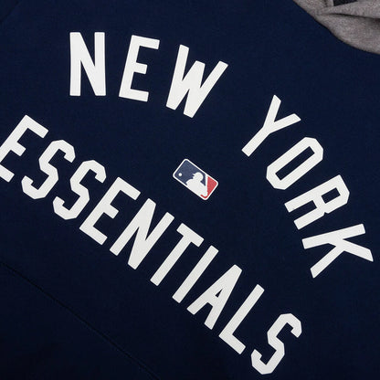 Fear of God Essentials x MLB Yankees Sport Hoodie Midnight Navy Homestead Heather