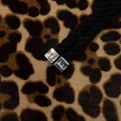 Leopard Print Calf Hair Basketball Shorts Brown Leopard