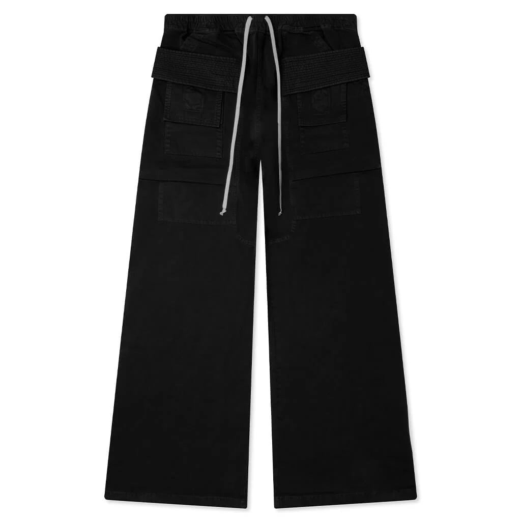 Creatch Wide Cargo Drawstring Pants Black
