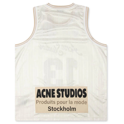 Sports Jersey Tank Top White