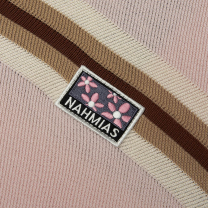 Knit Striped Polo Soft Pink Stripe