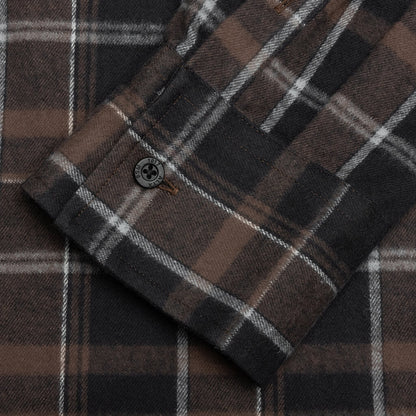 Plaid Logo Shirt Brown Black
