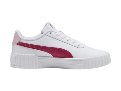 Tenis PUMA Carina 30 Blanco y Rosa para Niña