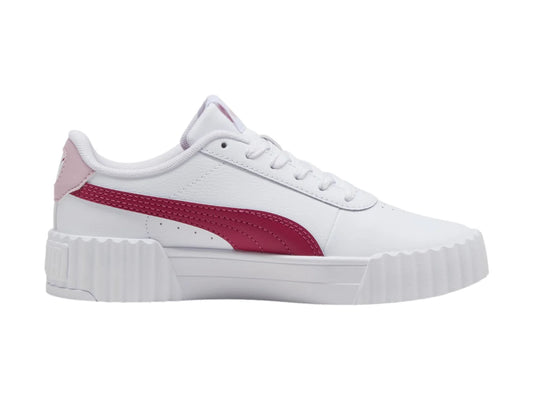 Tenis PUMA Carina 30 Blanco y Rosa para Niña