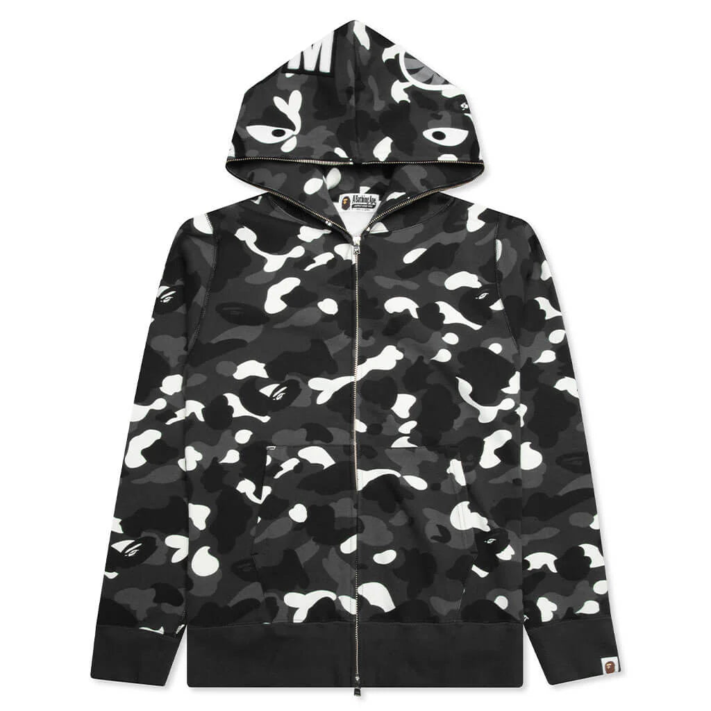 City Camo Shark Full Zip Hoodie Black