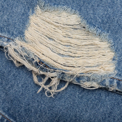 Studded Cowboy Denim Blue Denim