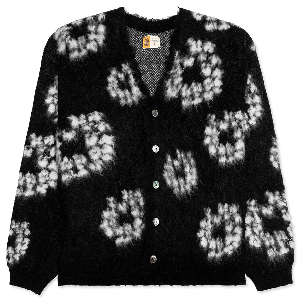 Saint Michael x Denim Tears Cotton Wreath Cardigan Black