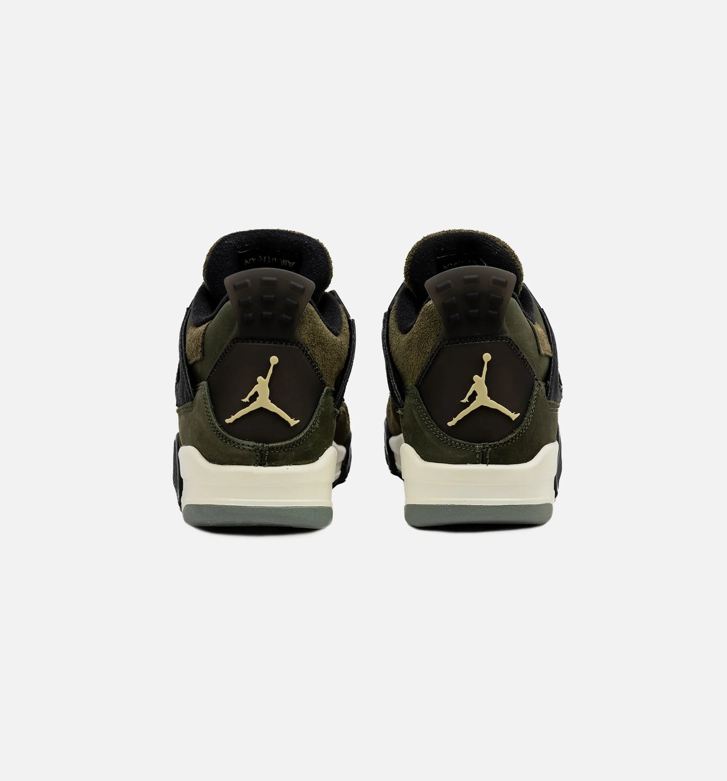 Air Jordan 4 Retro Craft Olive Grade School Lifestyle Shoe Medium Olive Black