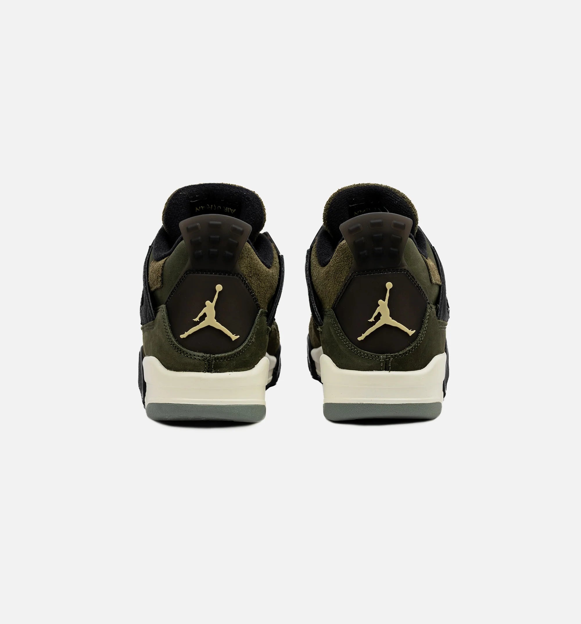 Air Jordan 4 Retro Craft Olive Grade School Lifestyle Shoe Medium Olive Black