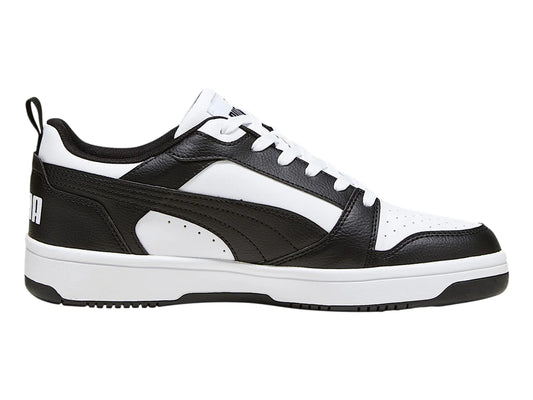 Tenis PUMA Rebound V6 Low Blanco y Negro para Mujer