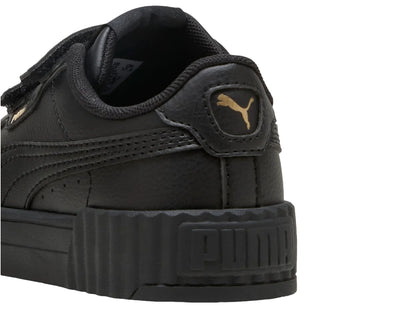 Tenis PUMA Carina 30 V Negro y Oro para Niño