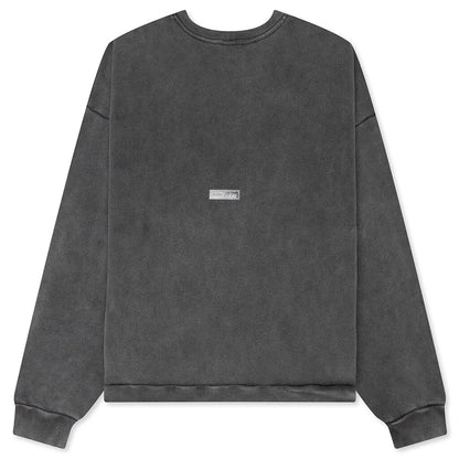 Rubber Logo Fleece Sweatshirt Faded Black