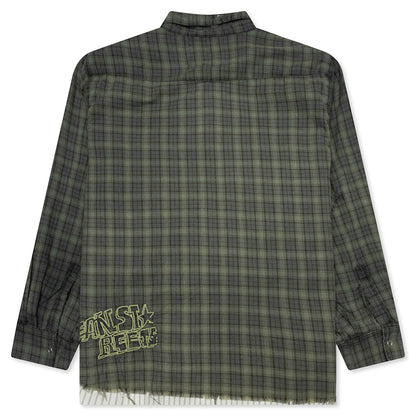 Dockweiler Flannel Overshirt Navy