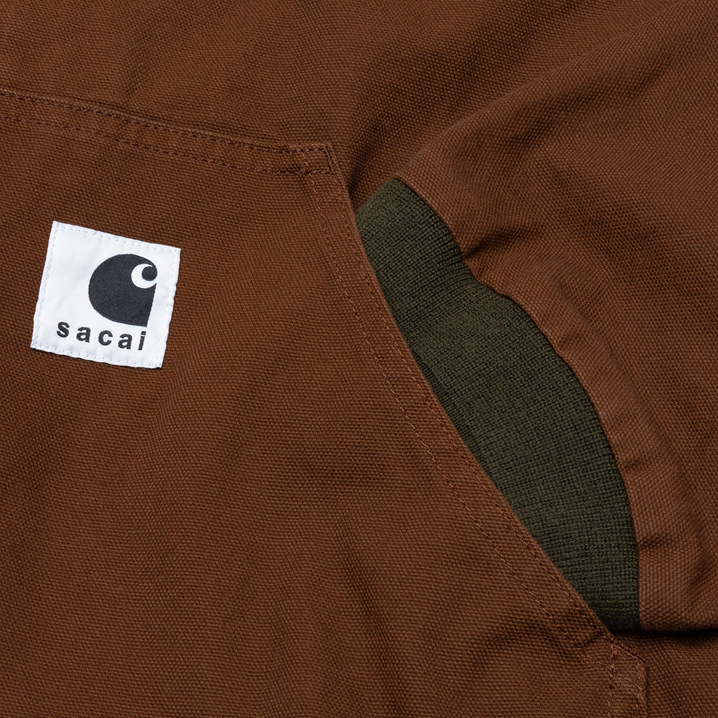 Sacai x Carhartt WIP Washed Duck Hooded Blouson Dark Beige