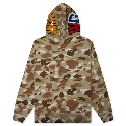 Graduation Camo Shark Full Zip Hoodie Beige