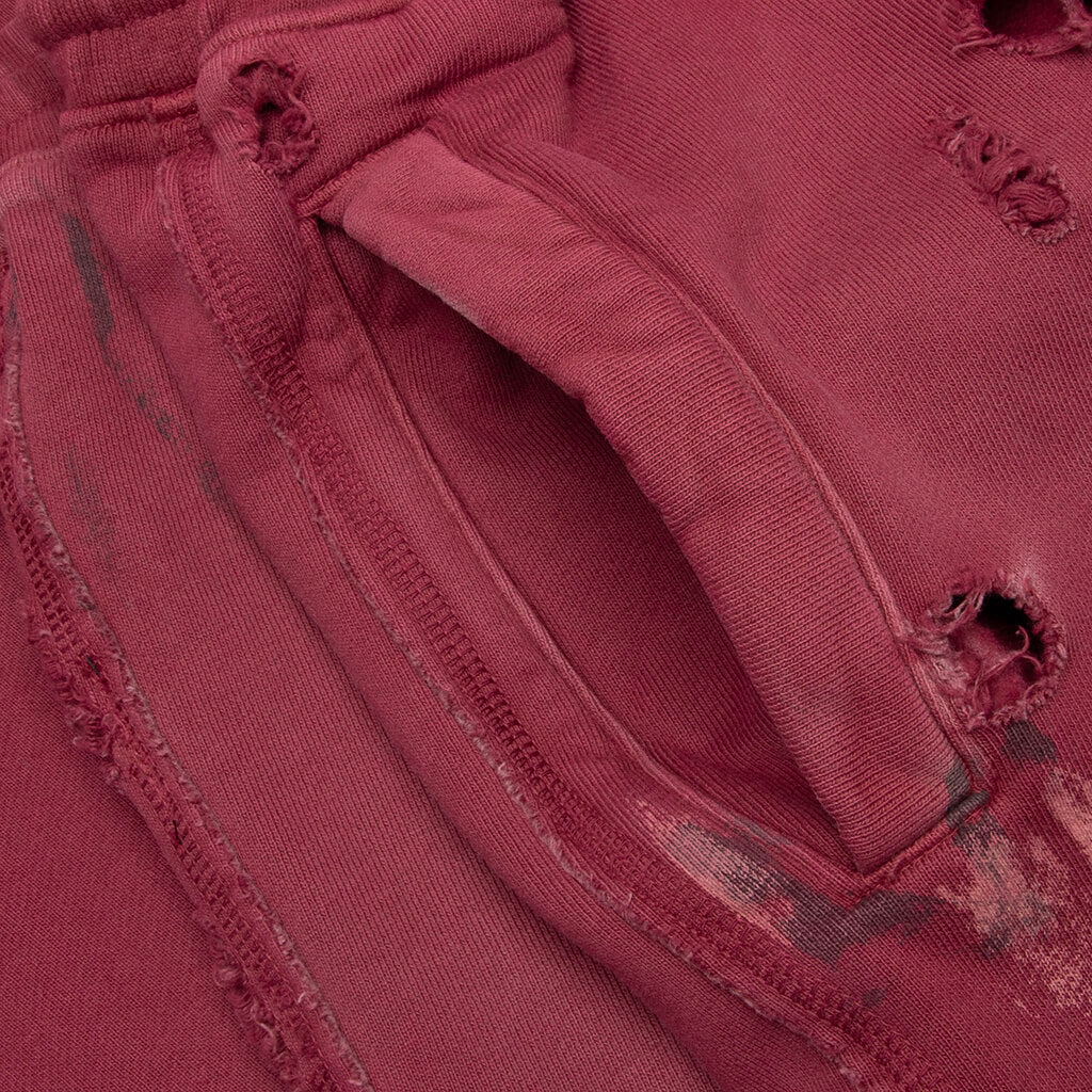 Luke Fleece Sweatpants Burgundy