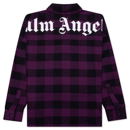 Classic Logo Overshirt Violet White