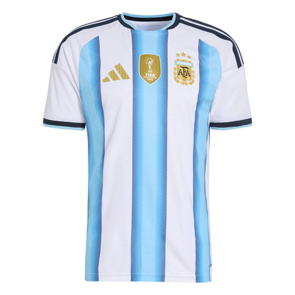 adidas Argentina Home Authentic Mens Soccer Jersey 26 White Blue
