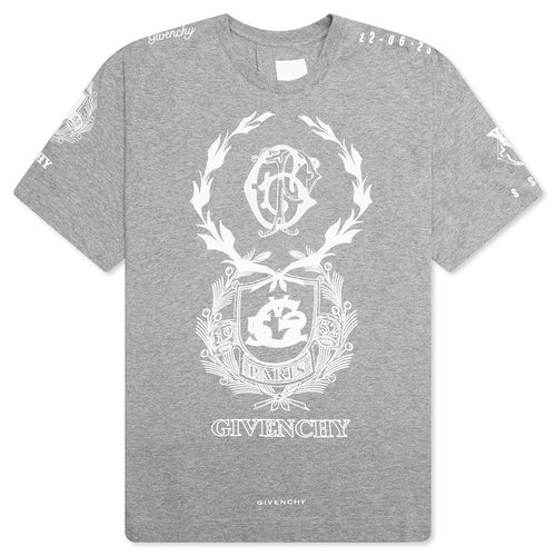 Crest T Shirt Light Grey Melange
