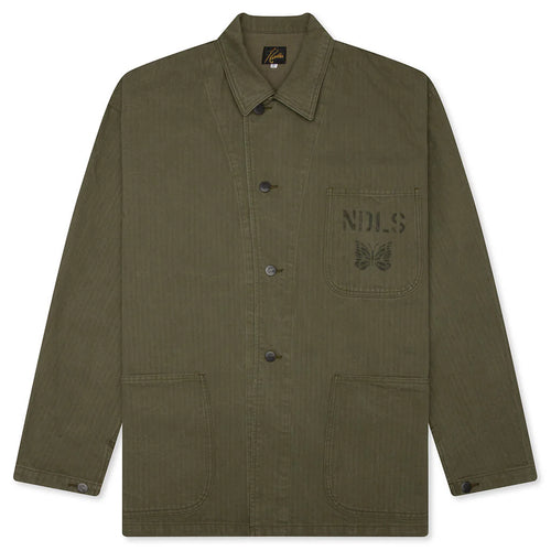 Cotton Herringbone N 3 Jacket Olive