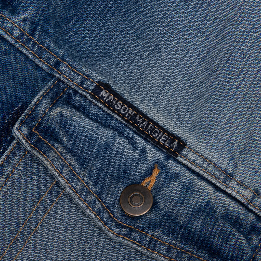 Denim Caban Jacket Washed Blue