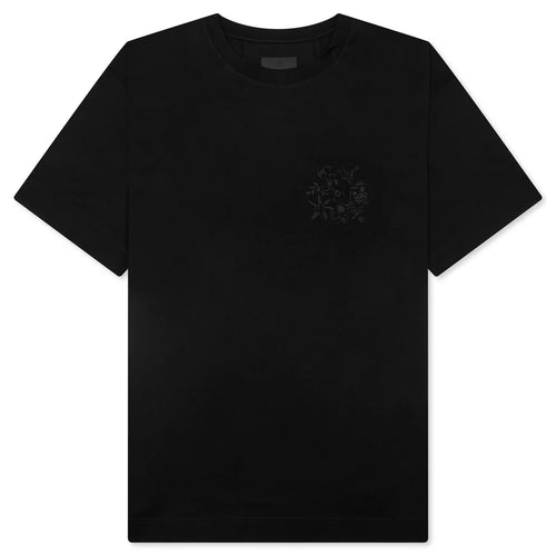 Embroidered Floral Logo Standard Black