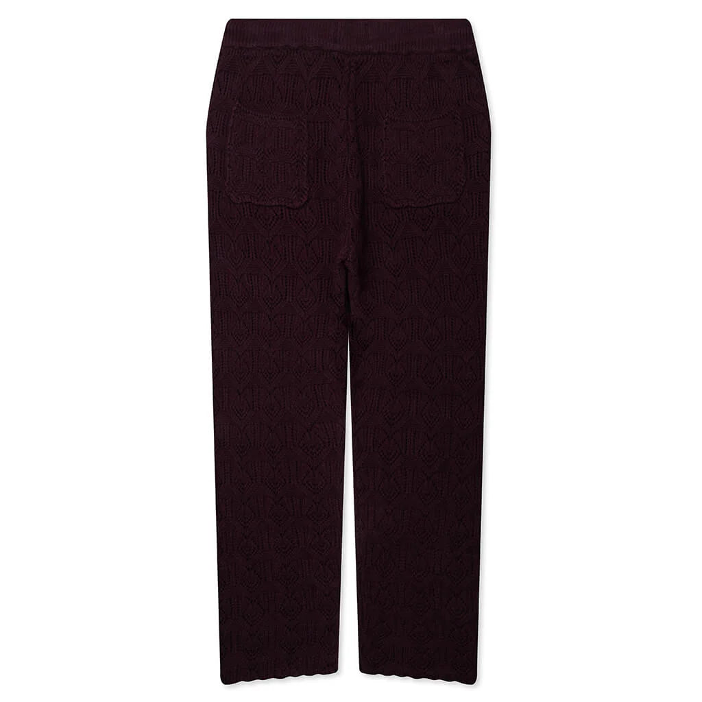 Cable Knit Pant Berry